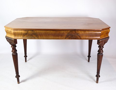 Spisebord / skrivebord i mahogni, senempire, 1860
Flot stand
