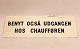 Antique white metal sign used in busses, "use also the exit at the driver