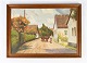 Oil painting with rural motif and wooden frame, with unknown signature from the 
1930s. 
5000m2 showroom.