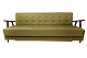 Sofa bed upholstered with green wool fabric and legs in teak, of Danish design 
from the 1950s.
5000m2 showroom.
