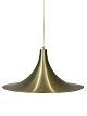 Ceiling pendant made of brass in the style of Gubi pendant designed by Claus 
Bonderup and Thorsten Thorup in 1968.
5000m2 exhibition.
Great condition

