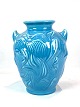 Keramik vase med lyseblå glasur af Knapstrub keramik fra omkring 1960erne. 
5000m2 udstilling.
Flot stand

