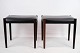 A Set Of Two Stools - Rosewood - Black Leather - Danish Design - 1960
Great condition
