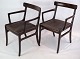 Set of two mahogany Rungstedlund armchairs by Ole Wancher for Poul Jeppesen