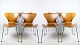 Set of 8 Seven chairs, model 3107, teak, Arne Jacobsen, Fritz Hansen, 1950
Great condition
