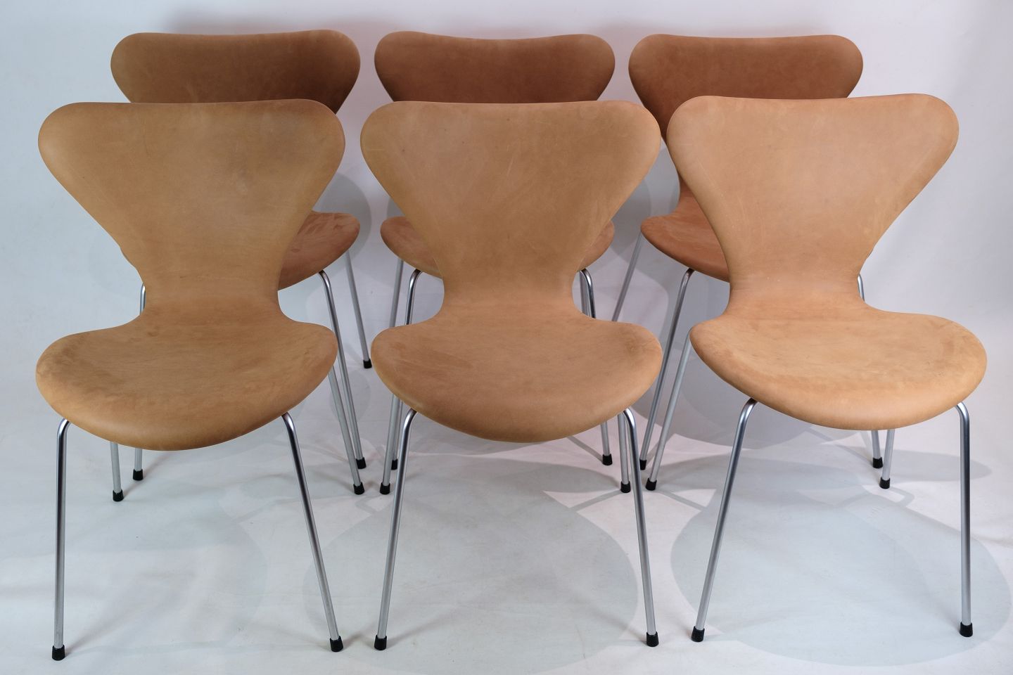 sammen menneskemængde blæse hul Sæt af 6 syver stole, 3107, Arne Jacobsen, Fritz Hansen * Flot stand * -  Osted Antik & Design